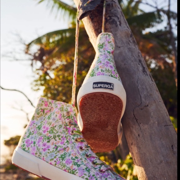 Superga x LoveShackFancy Flowers High-Top Sneakers - Picture 3 of 9